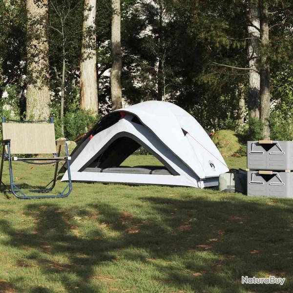 Tente de camping 1 personnes blanc tissu occultant imperm�able alsavelo