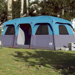 Tente de cabine familiale 9 personnes bleu imperm&eacute;able