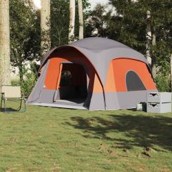 Tente de cabine familiale 6 personnes gris orange imperm&eacute;able