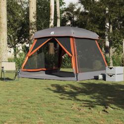 Tente de cabine familiale 6 personnes gris orange imperm&eacute;able
