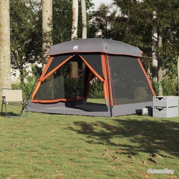 Tente de cabine familiale 6 personnes gris orange imperm�able