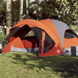Tente de cabine familiale 6 personnes gris orange imperm&eacute;able