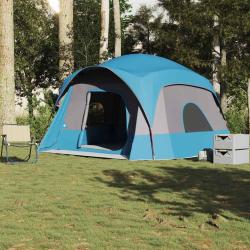 Tente de cabine familiale 6 personnes bleu imperm&eacute;able