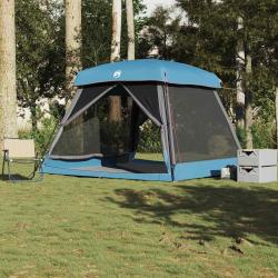 Tente de cabine familiale 6 personnes bleu imperm&eacute;able