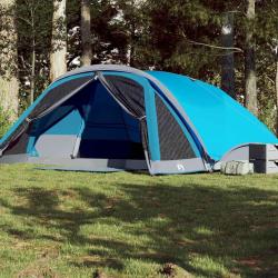 Tente de cabine familiale 6 personnes bleu imperm&eacute;able