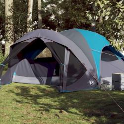 Tente de cabine familiale 6 personnes bleu imperm&eacute;able