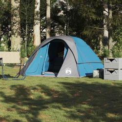 Tente de cabine familiale 6 personnes bleu imperm&eacute;able