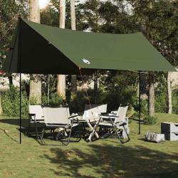 B&acirc;che de camping vert olive 438x376x212 cm imperm&eacute;able alsavelo