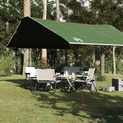 Bâche de camping vert 420x440 cm imperméable alsavelo