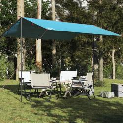 B&acirc;che de camping bleu 360x294 cm imperm&eacute;able alsavelo