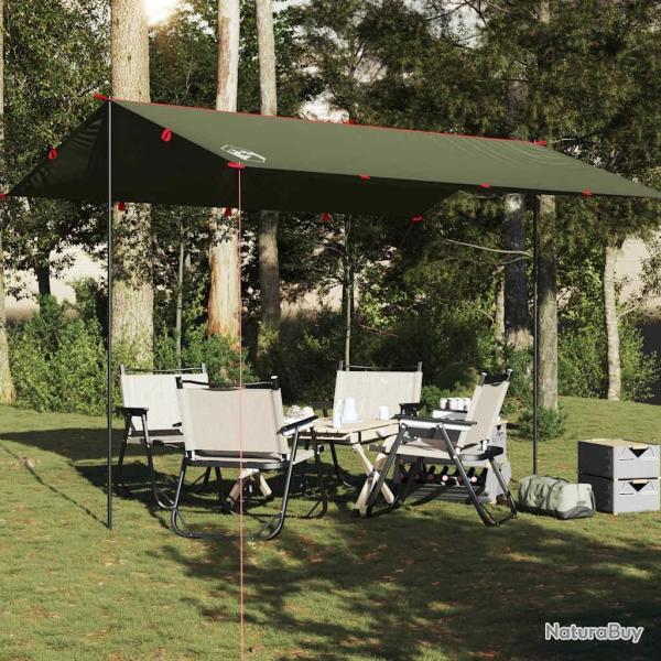 B�che de camping vert olive 406x306 cm imperm�able alsavelo