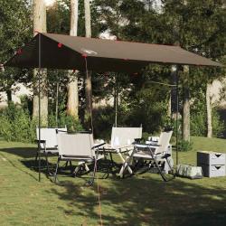 B&acirc;che de camping marron 366x306 cm imperm&eacute;able