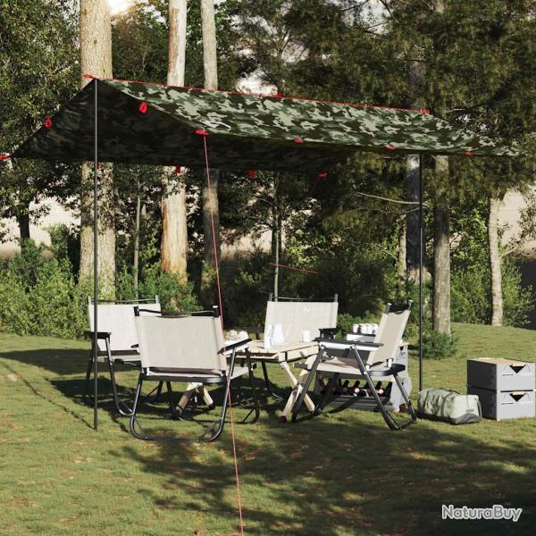 B�che de camping camouflage 366x306 cm imperm�able alsavelo