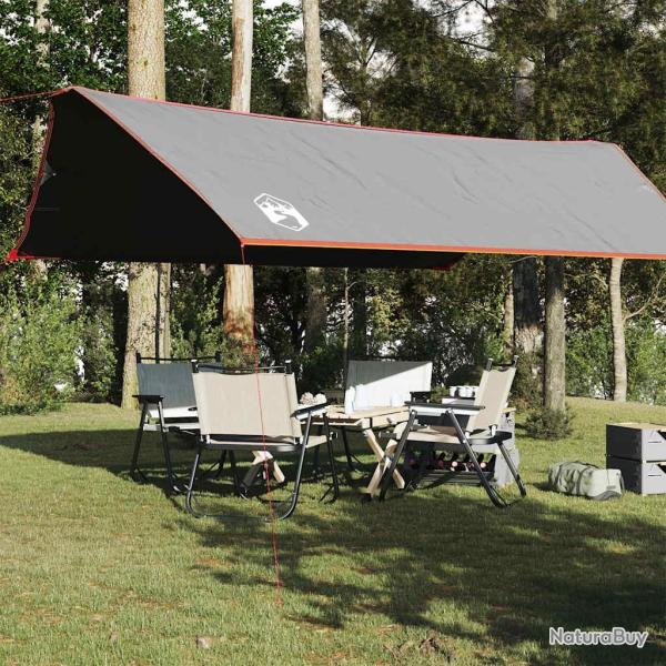 B�che de camping gris et orange 500x294 cm imperm�able
