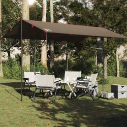 B&acirc;che de camping marron 406x306 cm imperm&eacute;able