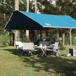 B&acirc;che de camping bleu 420x440 cm imperm&eacute;able alsavelo