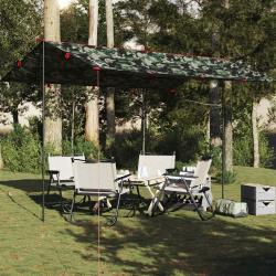 B&acirc;che de camping camouflage 406x306 cm imperm&eacute;able