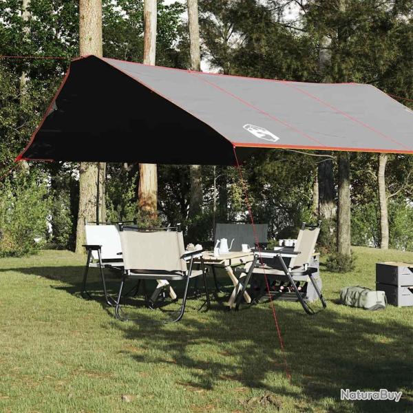 B�che de camping gris et orange 420x440 cm imperm�able
