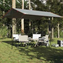 B&acirc;che de camping gris et orange 400x294 cm imperm&eacute;able