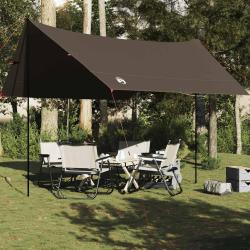 B&acirc;che de camping marron 438x376x212 cm imperm&eacute;able alsavelo