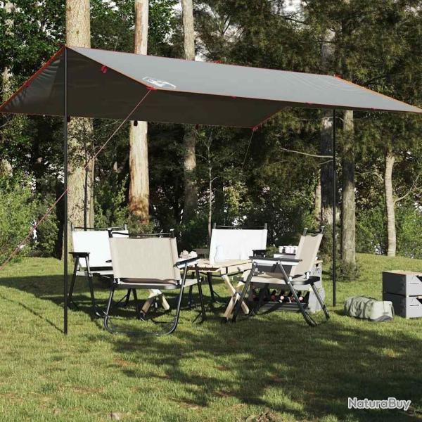 B�che de camping gris et orange 400x294 cm imperm�able