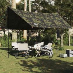 B&acirc;che de camping camouflage 438x376x212 cm imperm&eacute;able