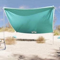 Auvent de plage avec ancres de sable vert 304x300 cm alsavelo