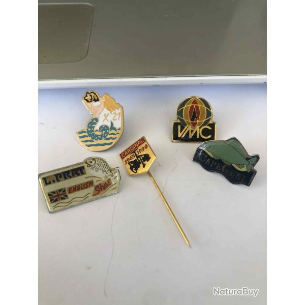 LOT DE 5 PIN'S MARQUE DIVERS, COLLECTION (2)