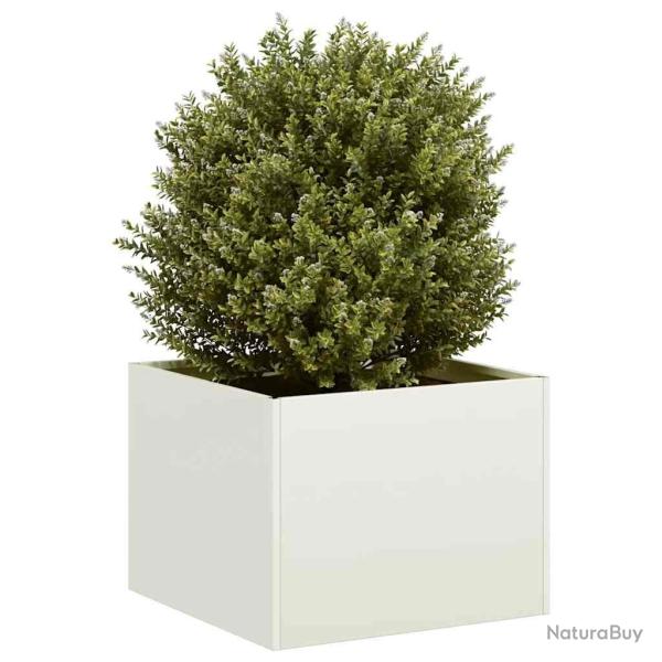 Jardini�re blanc 40x40x30 cm acier