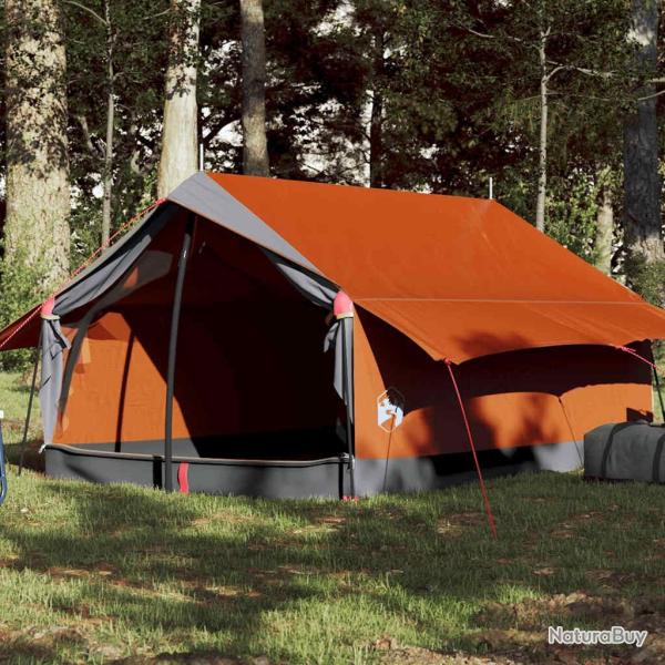Tente de camping 2 personnes gris et orange imperm�able