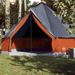 Tente familiale tipi 10 personnes gris et orange imperm&eacute;able
