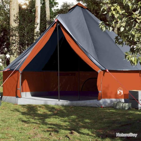 Tente familiale tipi 10 personnes gris et orange imperm�able
