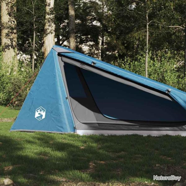 Tente de camping tunnel 1 personne bleu imperm�able