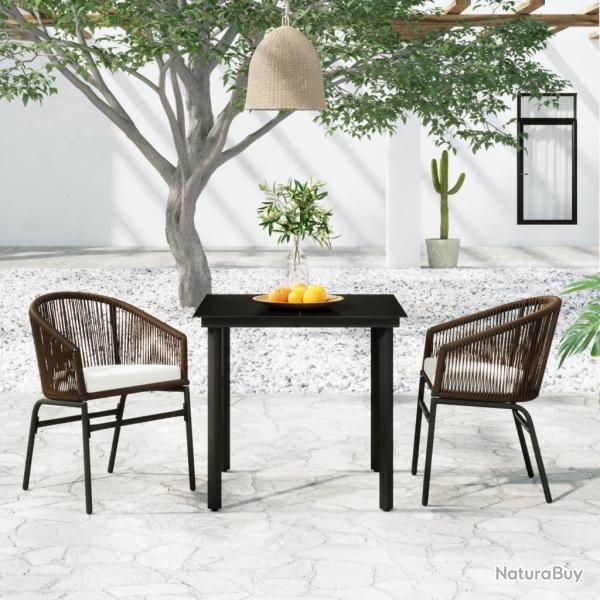 Ensemble � manger de jardin 3 pcs Marron