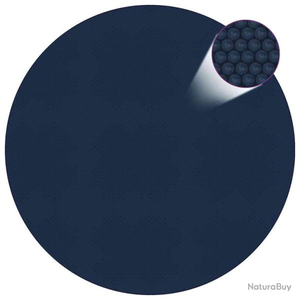 Film solaire de piscine flottant PE 381 cm Noir et bleu