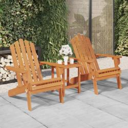 Chaises Adirondack de jardin lot de 2 Bois massif d'acacia