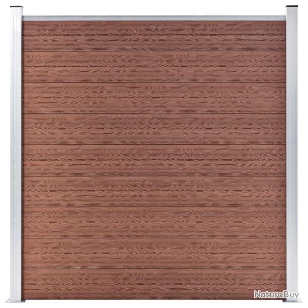 Cl�ture de jardin WPC 180x186 cm Marron