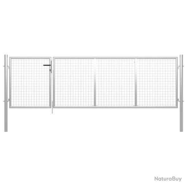 Portillon Acier 350x75 cm Argent�