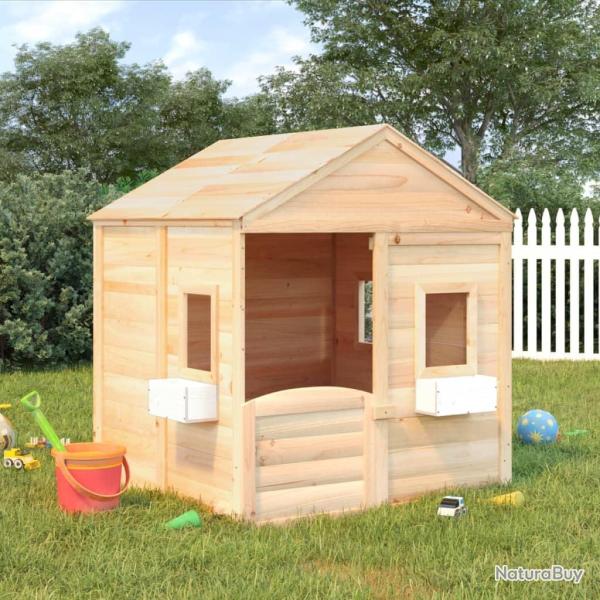 Maison de jeux et porte verrouillable/fleurs bois massif sapin