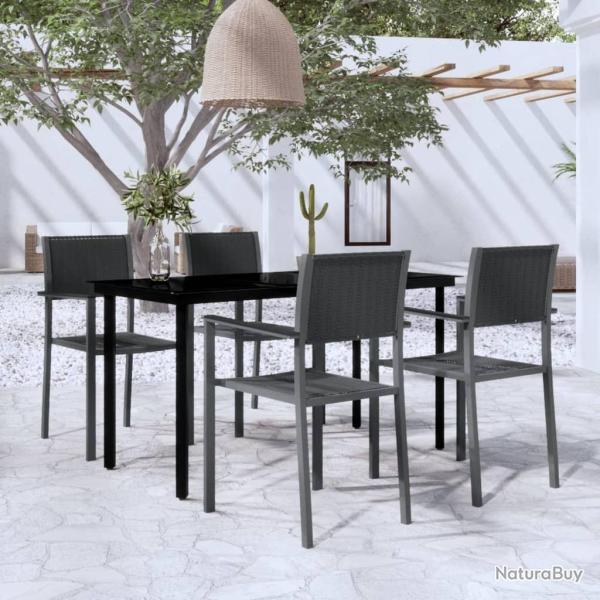 Ensemble � manger de jardin 5 pcs Noir