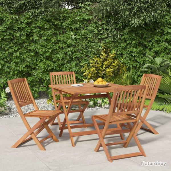 Ensemble � manger de jardin 5 pcs Bois d'acacia solide