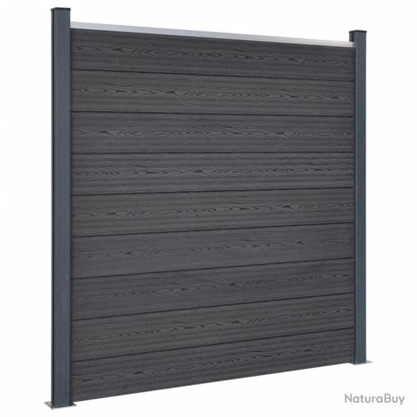 Ensemble de panneaux de cl�ture gris 180x186 cm WPC