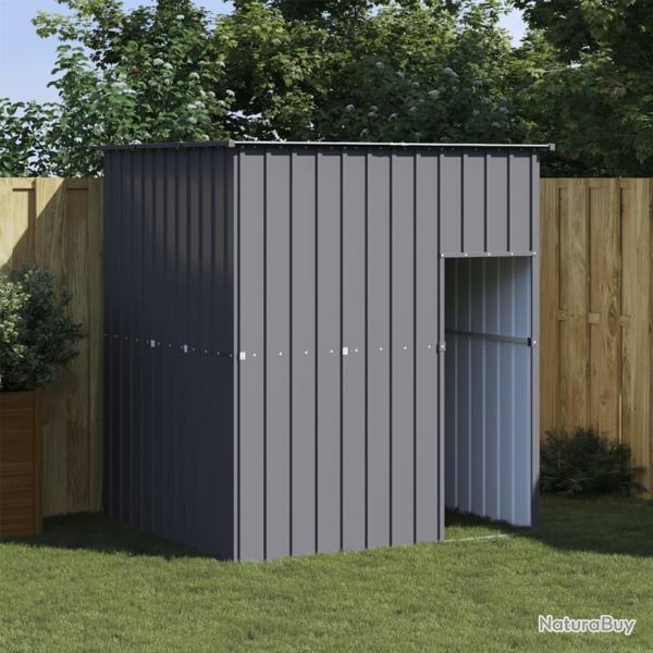 Niche pour chien avec toit anthracite acier galvanis