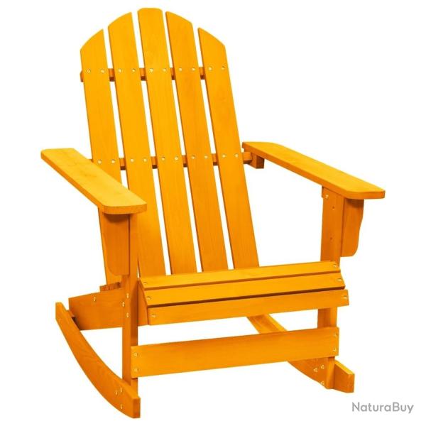 Chaise � bascule de jardin Adirondack bois de sapin orange