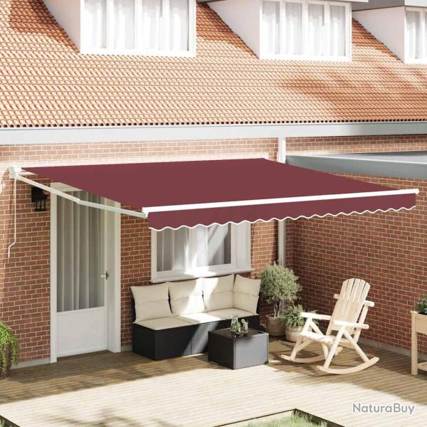 Auvent manuel r�tractable bordeaux 400x300 cm