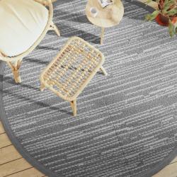 Tapis d'ext&eacute;rieur ARAKIL gris &Oslash;200 cm PP