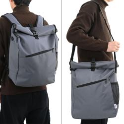 Sac de v&eacute;lo pour porte-bagages 25 L Gris 33x16x48 cm