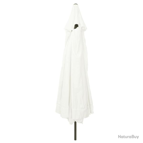 Parasol de jardin395x245 cm Blanc sable