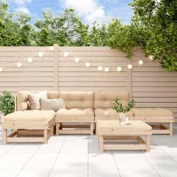 Salon de jardin 6 pcs Bois de pin massif