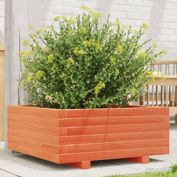 Jardini�re cire marron 60x60x26,5 cm bois de pin massif